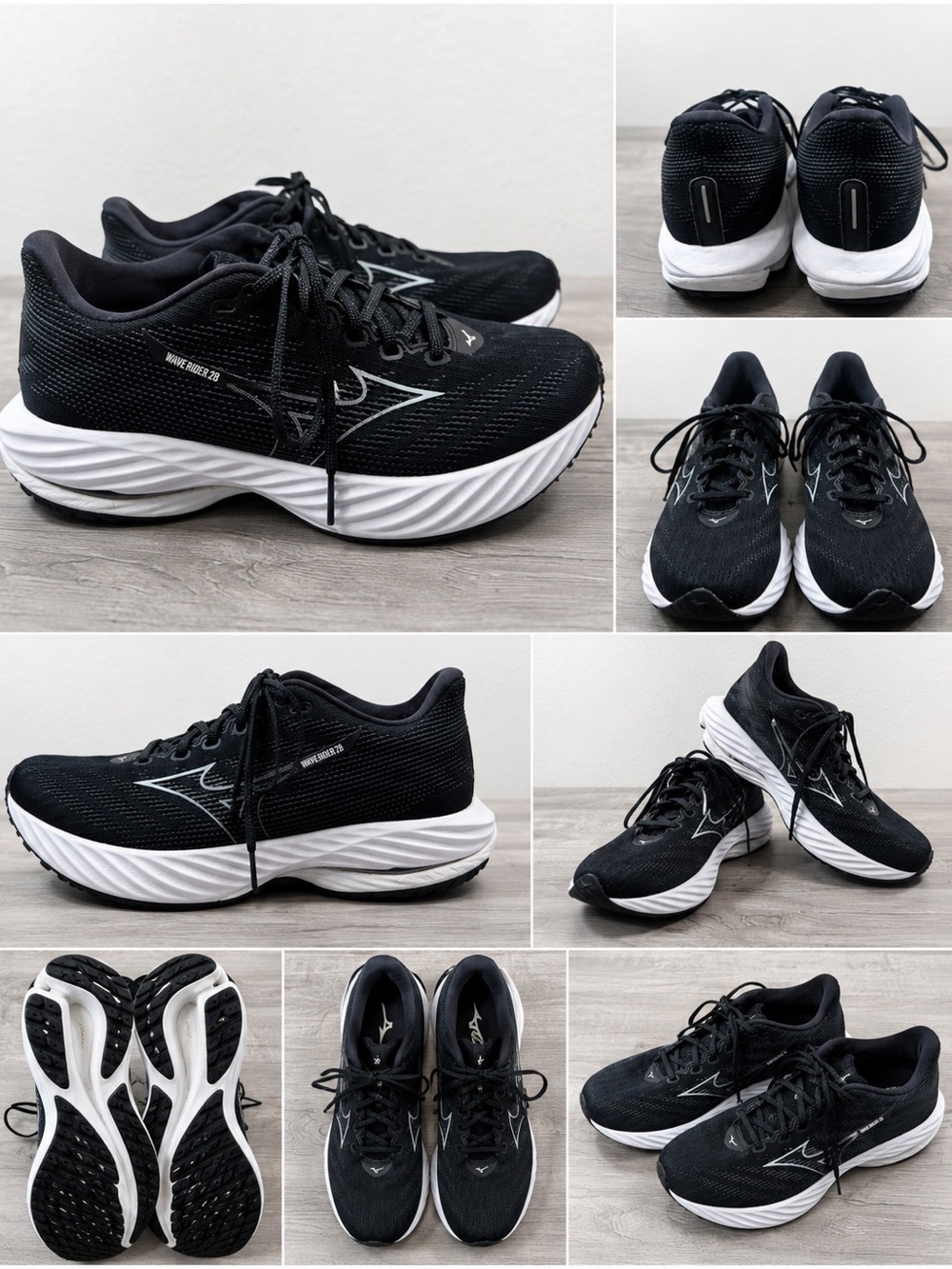 Mizuno Black & White Mesh Running Shoes Women’s Size 9.5